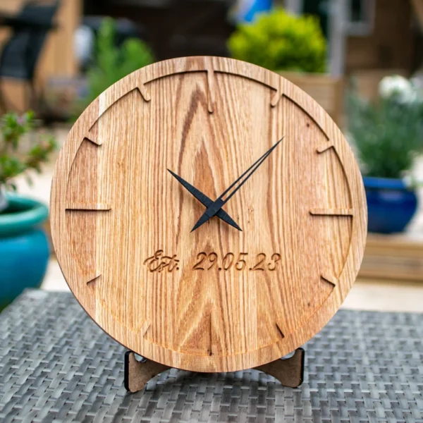 Engraved Wooden Clocks